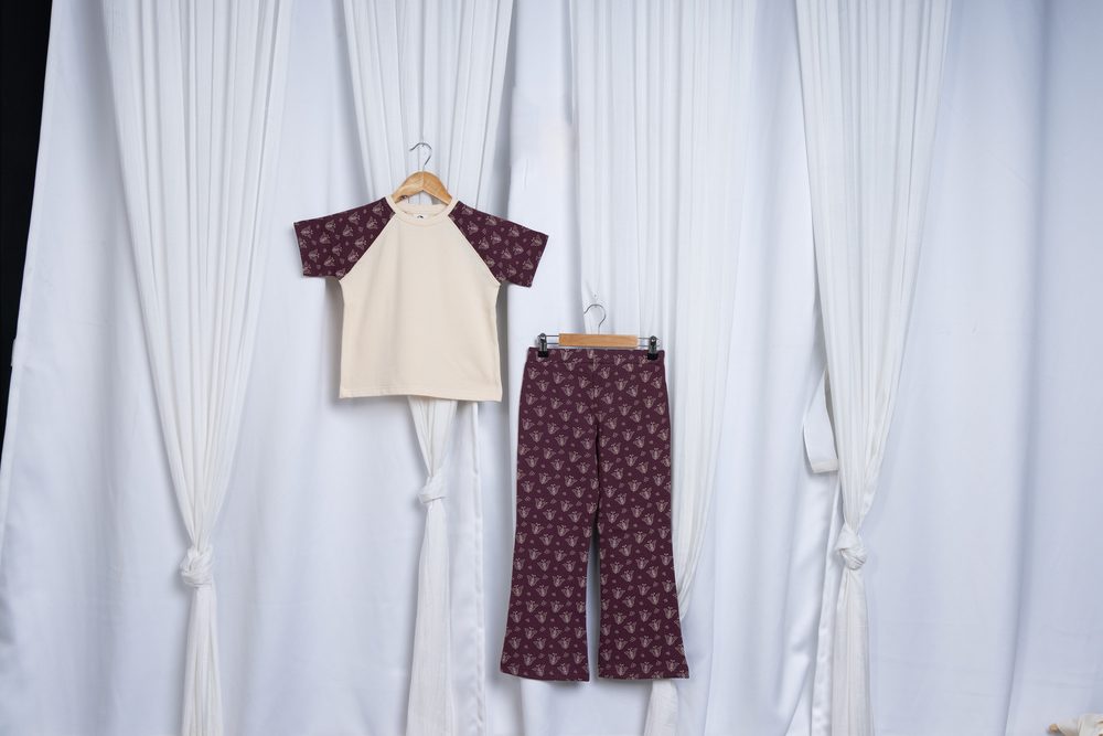 Burgundy fleece set — Crimson Ease